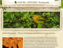 Tablet Screenshot of naturecapturedphotography.com